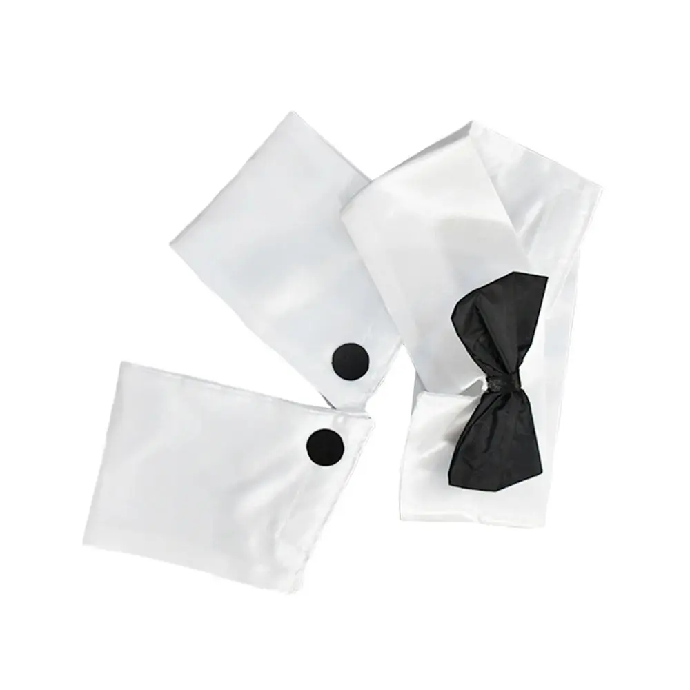 3-teiliges Set Modische Herren-Fliege und Manschetten-Set Business Designer Kellner Smoking Verstellbares Cosplay-Outfit für Partys – Detail 4