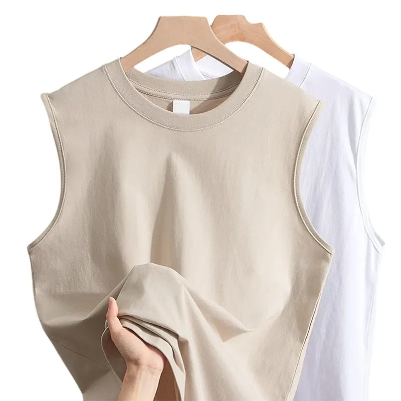 เสื้อกล้ามผ้าฝ้ายแท้ 230 กรัม รุ่น ex Fitn Sportswear ไซส์เล็ก คอตั้ง ใส่ซ้อนชั้นได้ สีขาว เสื้อซับใน แบรนด์ Naxizi