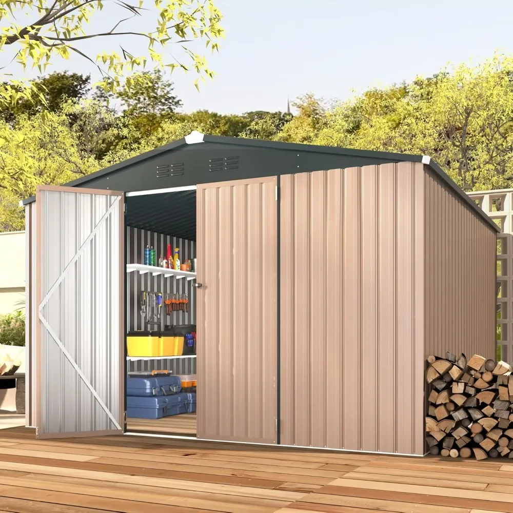 

6' X 4' Storage Shed, Metal Sheds & Outdoor Storage Clearance, Tool Garden Shed with Lockable Doors for Backyard, Patio, Outside