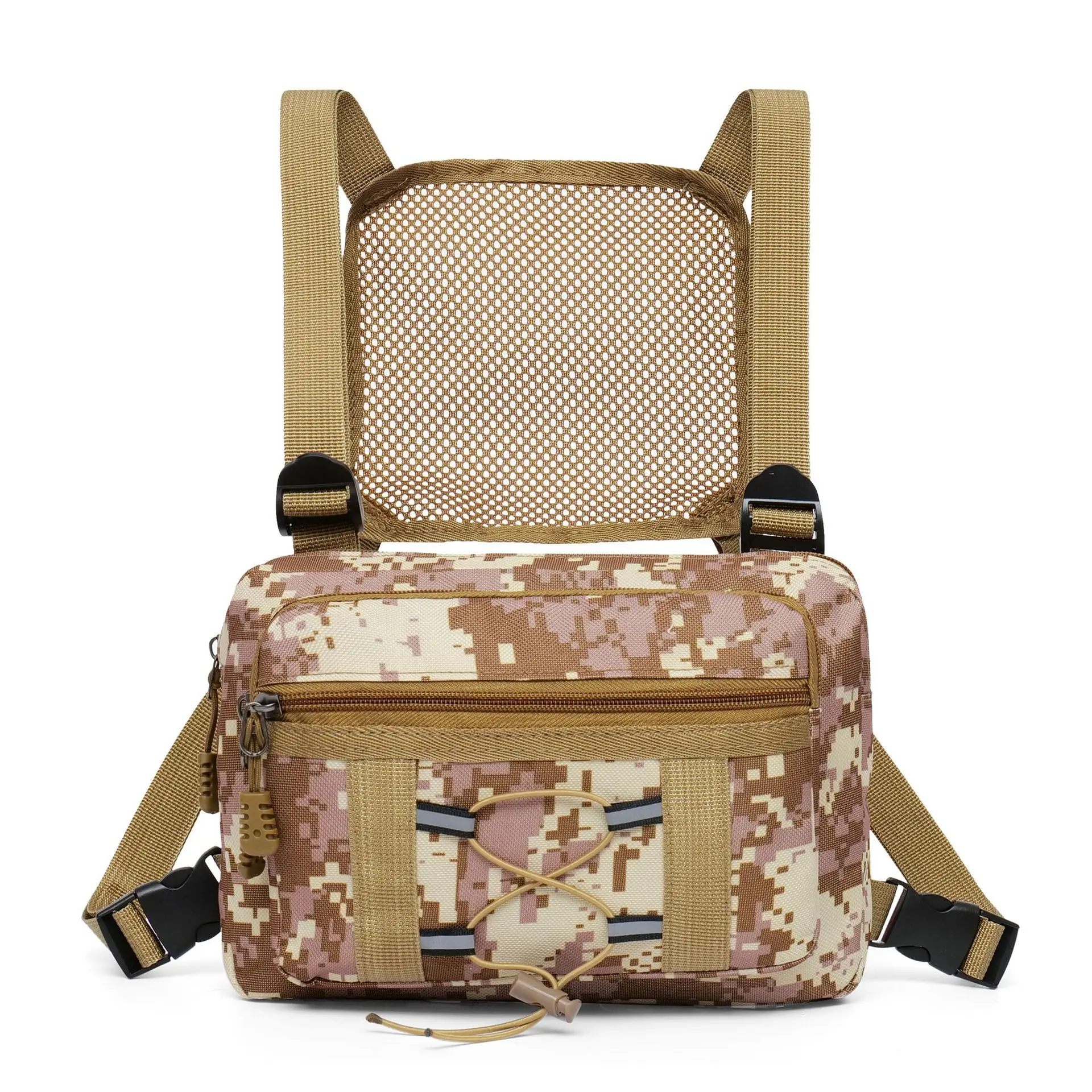 

Wear-resistant Oxford cloth multi-function tactical shoulder chest pack camouflage chest pack to reduce load outdoor bag