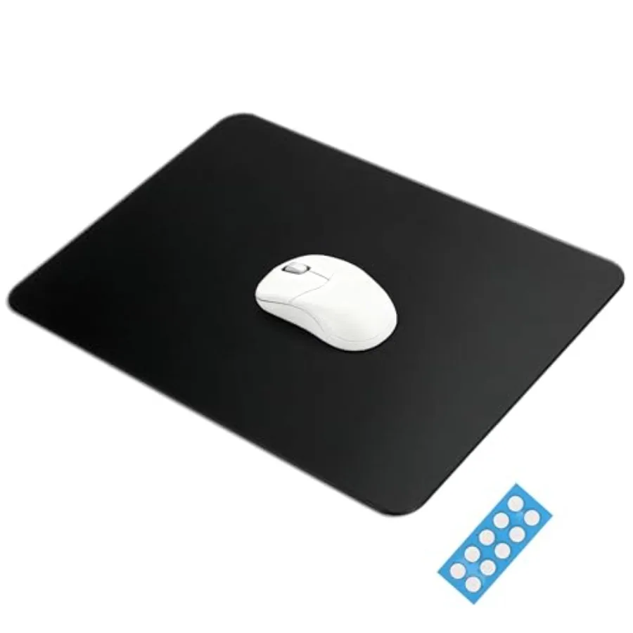 

Tempered Glass Mouse Pad 15.7x11.8 High-Precision Ultra-Smooth Hard Surface with Mouse Glides for Gaming and Office Use Black