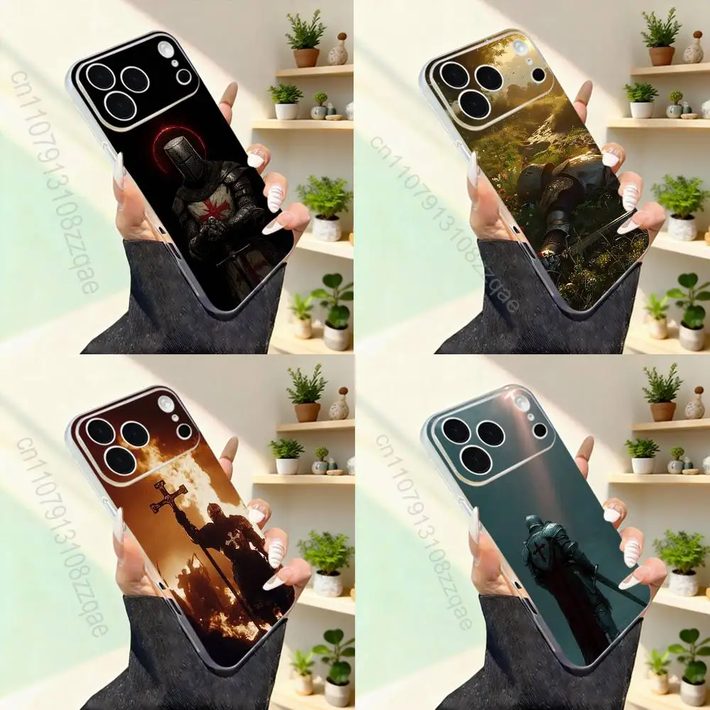 

Crusaders T-Templar Knight For iPhone 11,12,13,14,15,16,17,Pro,Max,Plus,Mini,SE4,E Phone Case Magnetic For Magsafe Wireless