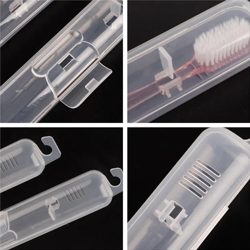 1Pc Travel Portable Toothbrush Holder Transparent Storage Box Case Practical Container Toothbrush Box Organizer Bathroom Tools