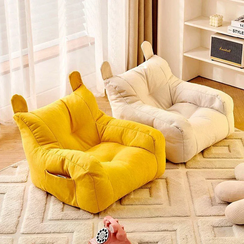 Мягкий маленький диван-кресло, удобный эргономичный диван для гостиной, ленивый диван с сумкой для хранения, детский диван-кресло с медведем для мальчиков и девочек