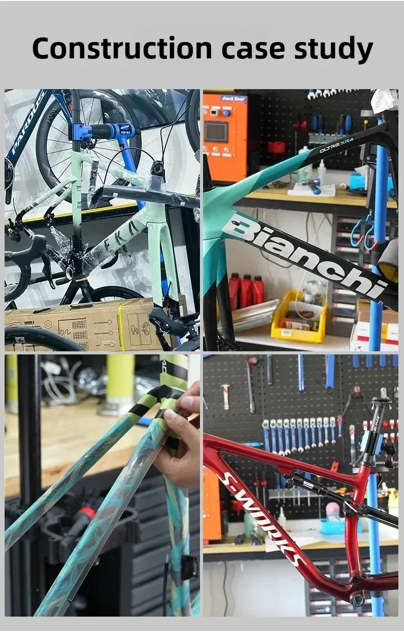 Rahmenschutzfolie für Rennräder, kratzfester, transparenter Fahrradaufkleber, MTB-Schutz, TPU, spezifisch zugeschnittene universelle Schutzfolie – Detail 8