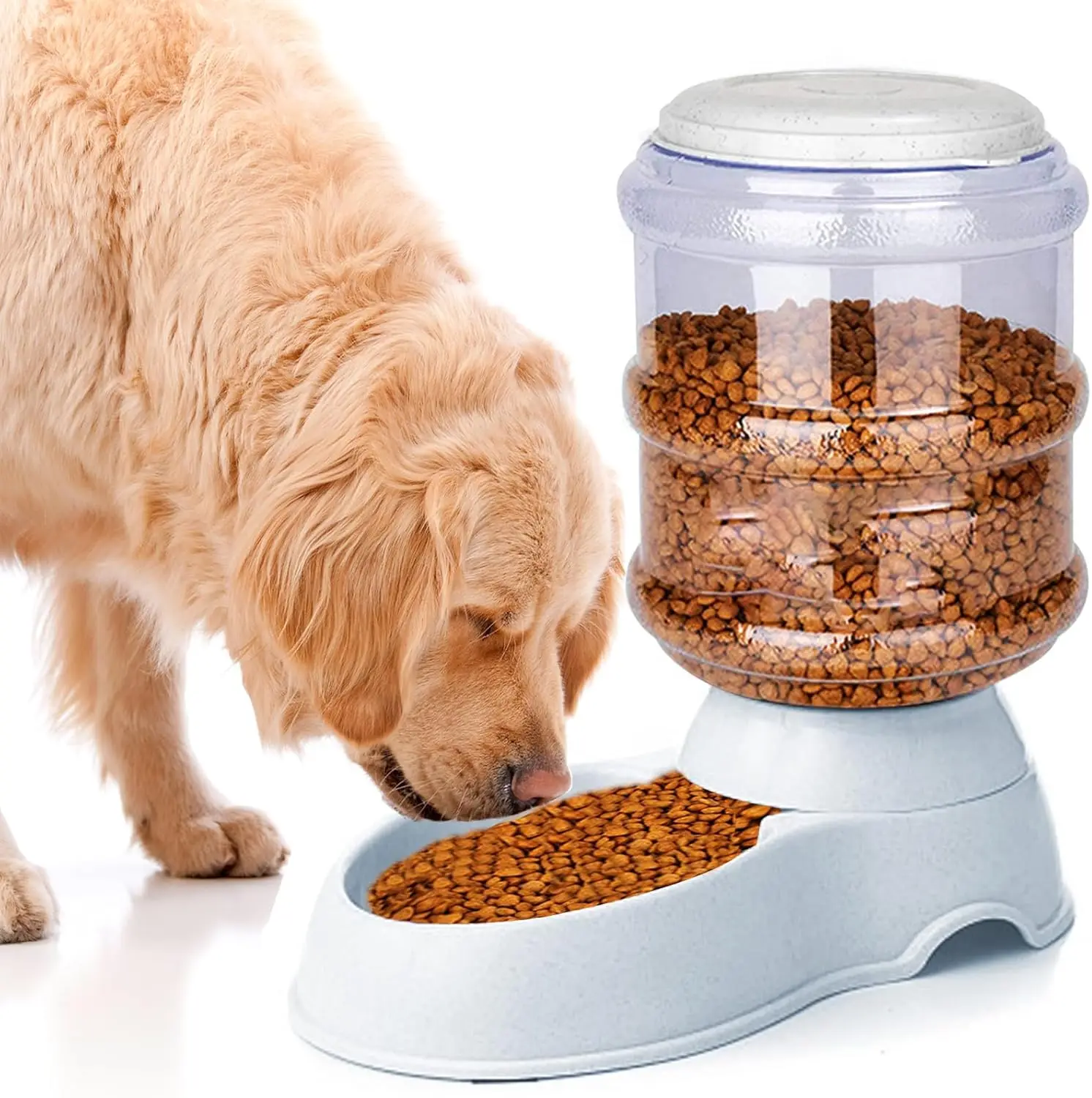 

Automatic Dog Feeder for Large Dogs, 3 Gallon Gravity Dispenser with Dry Food Storage and Anti-Skid Base