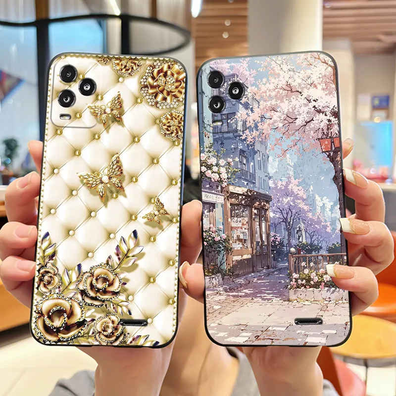 Anti-scratch Black Phone Case For BLU View 5 Pro Soft Casing For BLU View 5 Pro Trendy Style Penguins In The Snow Pattern Shell