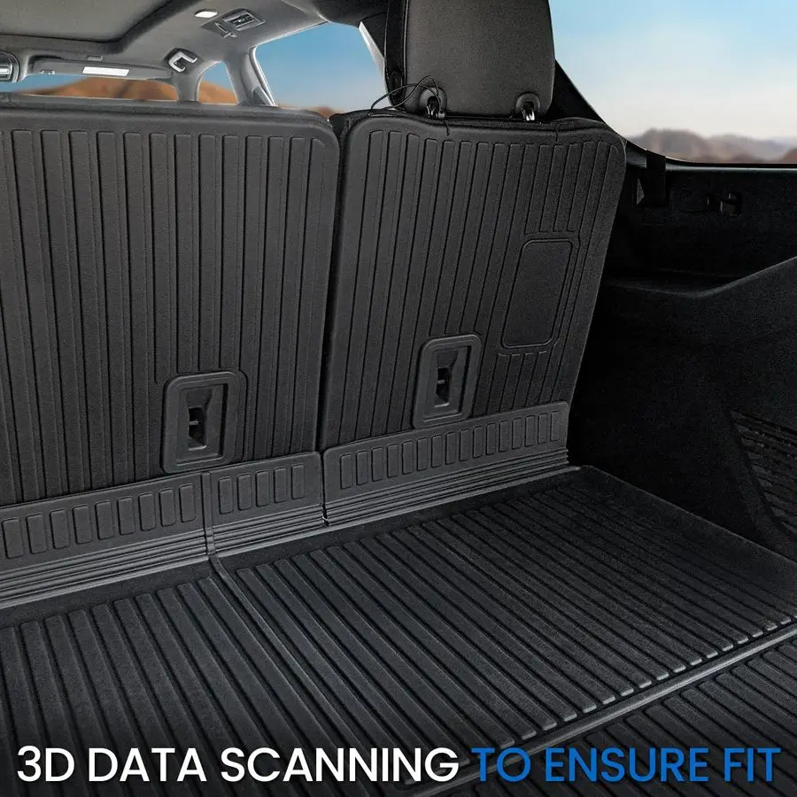 حصيرة مسند الظهر لـ 20212024 2025 2026 شيفروليه تشيفي سوبربان جي إم سي يوكون XL SUV ملحقات حصيرة السيارة، جميع الأحوال الجوية TPE Trunk Ca #6