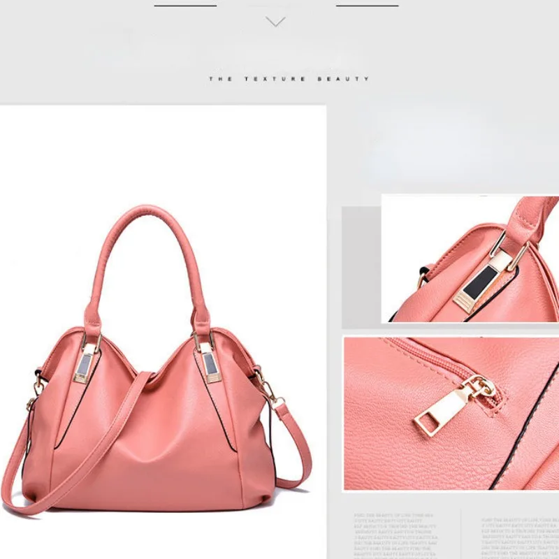 2024 Popular Women Bags Large Capacity Mom Shulder Bag Genuine Soft Leather Lady Temperament Handbag Middle Aged Famale Hand Bag