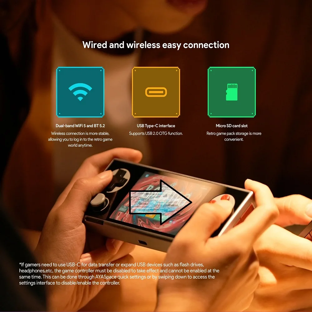 AYANEO Pocket Micro Retro وحدة تحكم ألعاب محمولة مشغل فيديو أندرويد 13 3.5 بوصة IPS شاشة G99 PS2 PSP 8G + 256G BT 5.2 PSP PS2