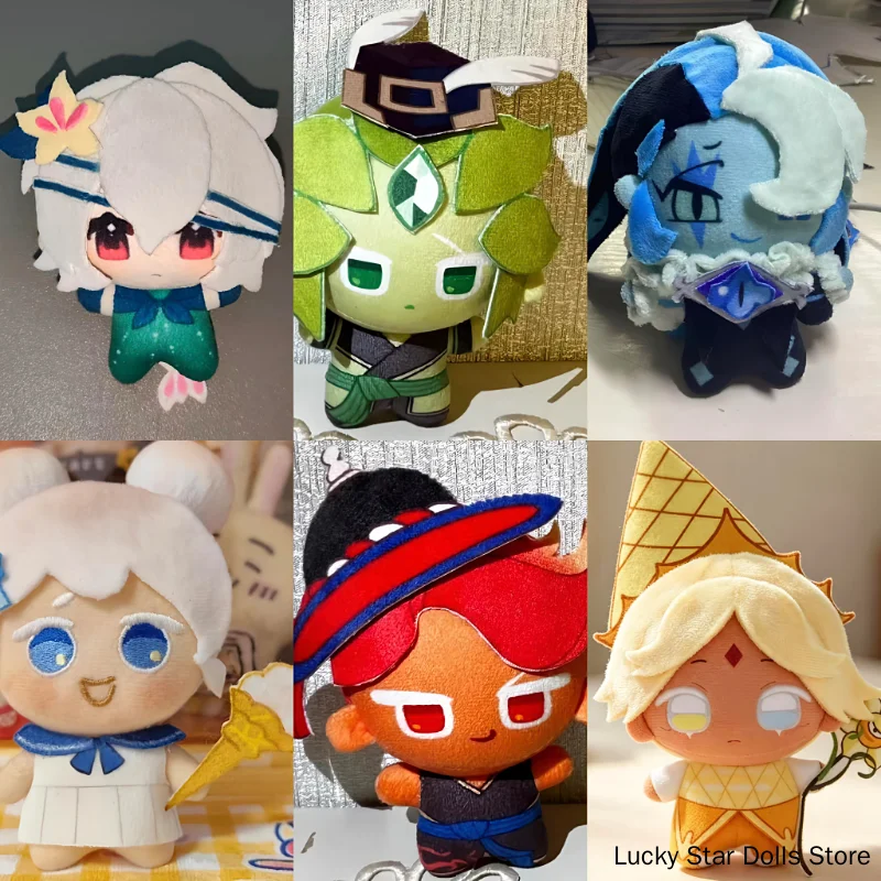 10cm Cookie Run: Kingdom Pure Vanilla Cookie Figures Plush Cosplay Dress Up Cotton Doll Toys for Kid Cosplay Decor Birthday Gift