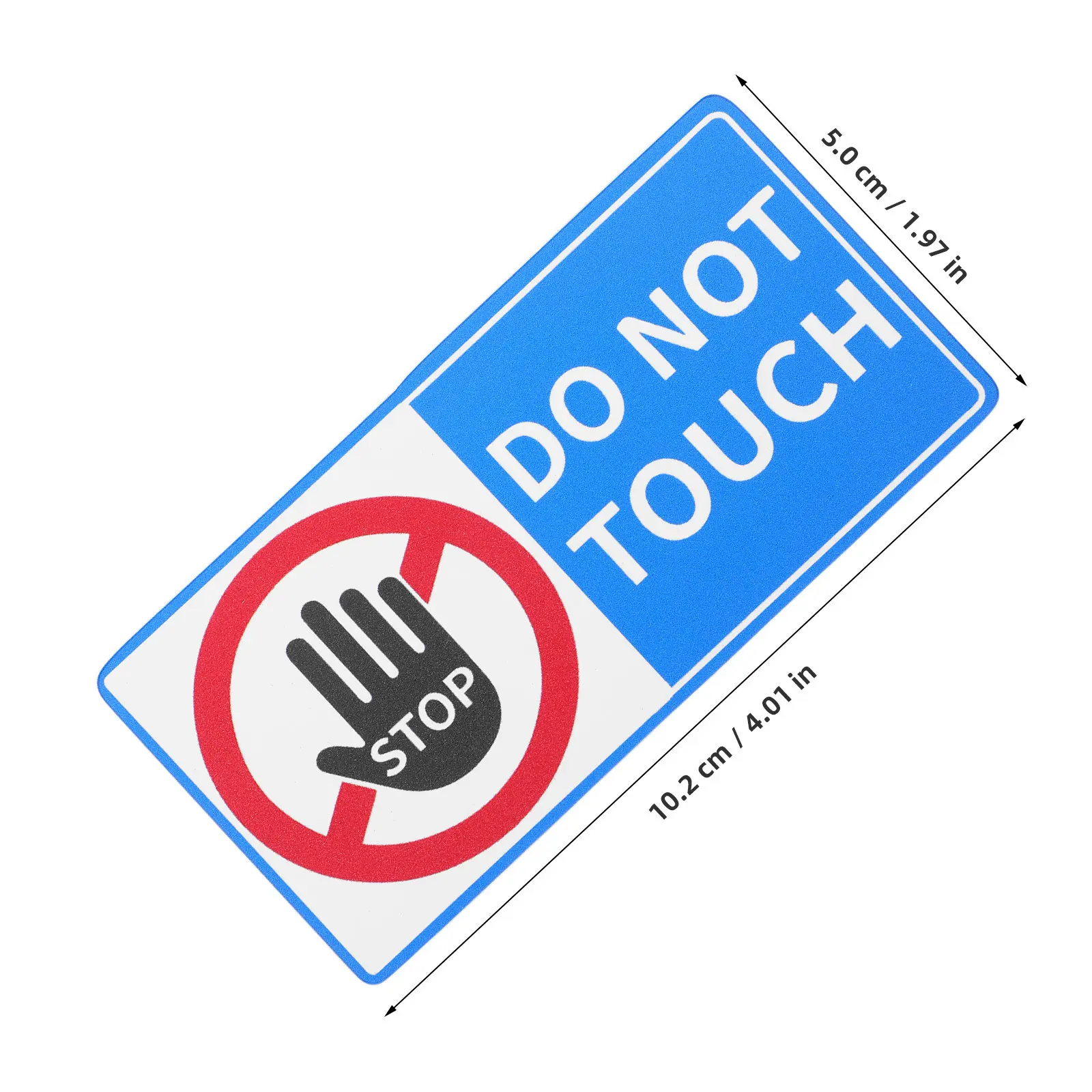 4Pcs Do Not Touch Warning Decal Safety Adhesive Sticker for Glass Panels Toolboxes Work Areas Lab Environments