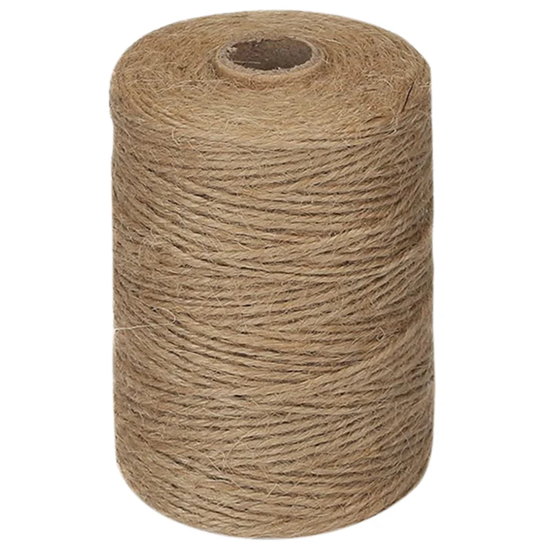 200M/ Roll 2mm Twine Natural Thick Brown Twine for Home Gardening Plant Picture Hanger Industrial Packing String