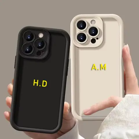 Custom Text Case For iPhone SE 2020 2022 X XS XR 17 Air 16 15 14 13 12 11 Pro Max Mini 7 8 Plus Phone Silicone Soft Case