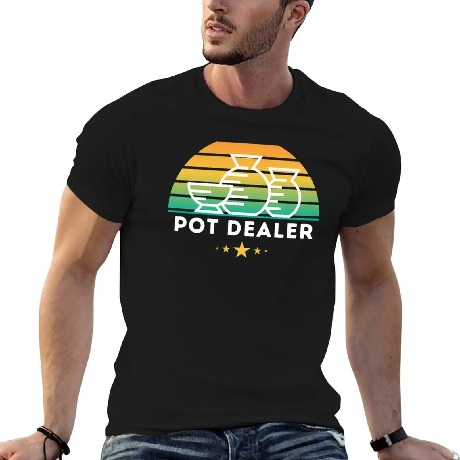 

Pot Dealer T-Shirt t shirt man luxury cotton t shirts man 100% t shirt man cotton T-shirt