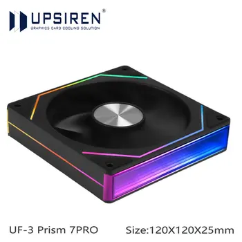 UPSIREN UF-3 Prism 7PRO 120mm 케이스 냉각 팬, CD 패턴 축/양면 풀 렌즈/PWM ARGB 마더보드 동기화