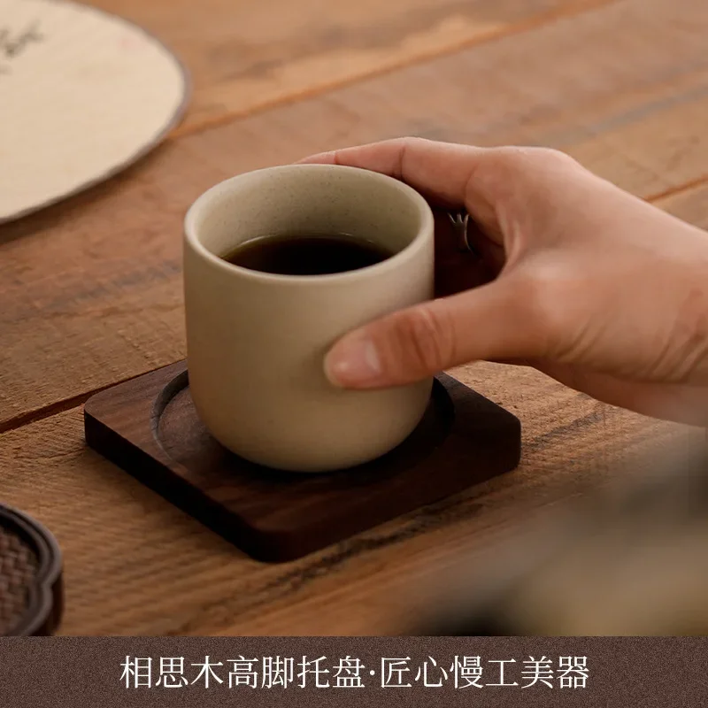 

Handmade Japanese Ceramic Coffee Cup 150ml, Coarse Pottery Espresso Mug, Personalized Retro Clay Teacup for Coffee & Tea