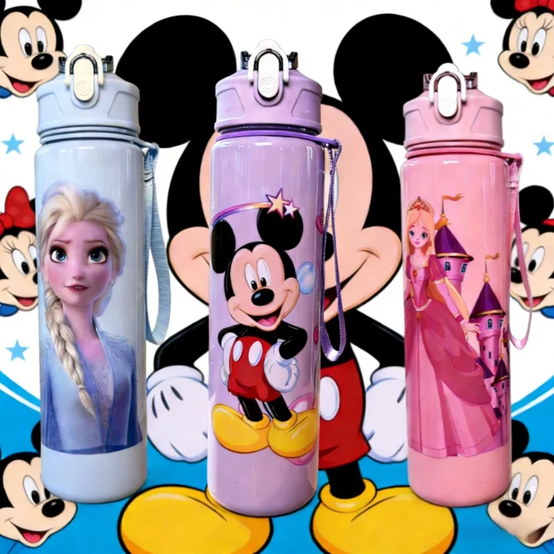 Cartoni animati Disney Topolino, Elsa la Regina delle Neve, tazze d'acqua Biancaneve; Tazze d'acqua con personaggi carini a tema Disney, infantile