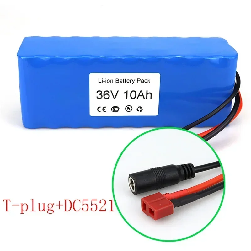 New 36V Ebike Battery Pack 10Ah 10S3P battery pack, T-Plug Connector and BMS