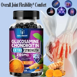 Chondroitin Turmeric MSM Glucosamine Triple Strength 2100 Mg for Hips, Knees, Joints & Back Comfort - Joint Supplements