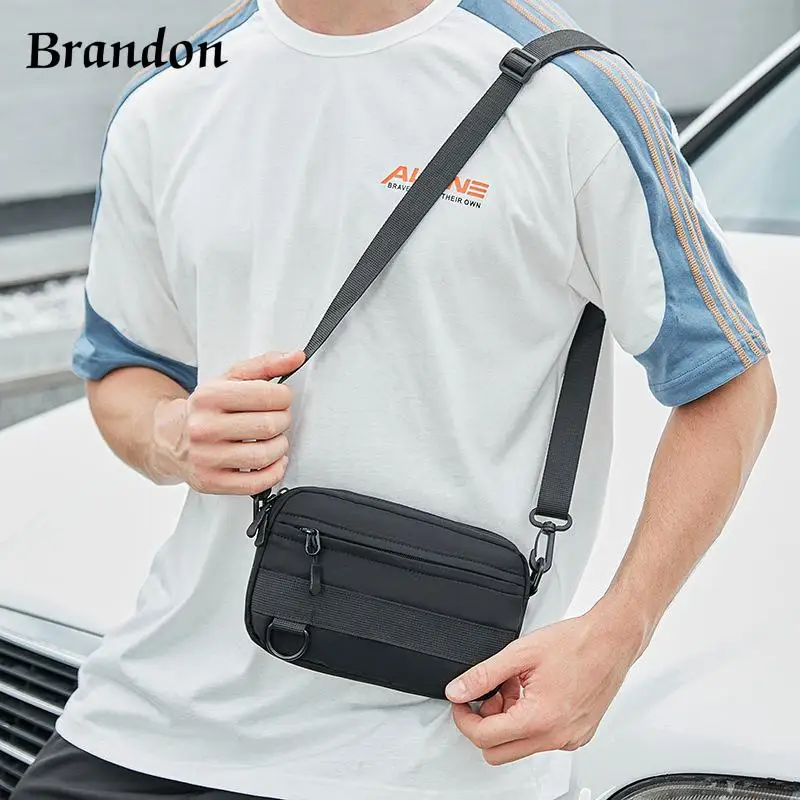 

Crossbody bag for men trendy brand casual versatile simple fashionable trendy solid color single shoulder messenger bag