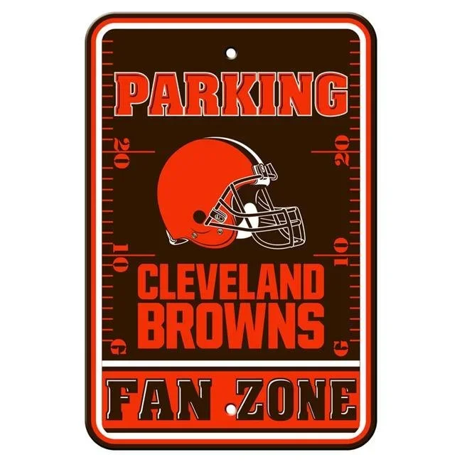 Cleveland Browns Plastic Fan Zone Parking Style Sign