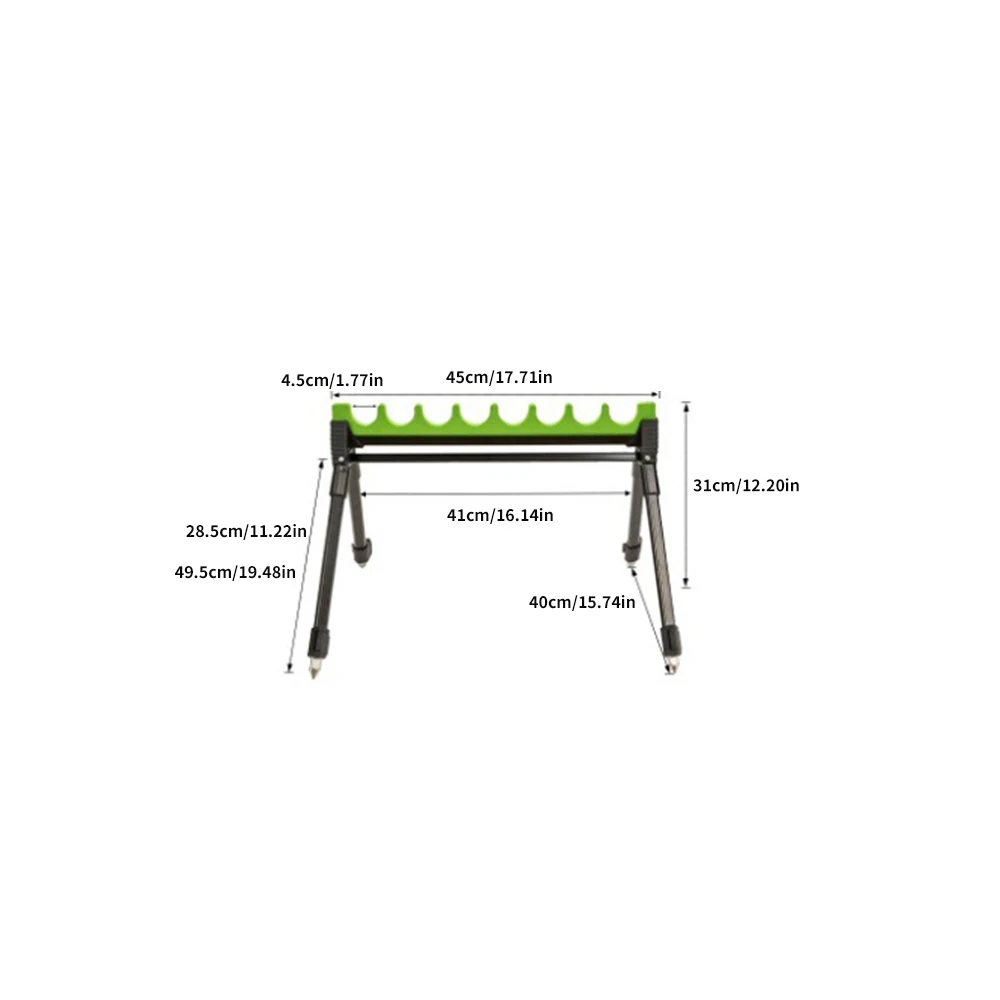 Longo Seguro Pole Roost Kit, Lure Vara De Pesca Titular, Combater Caixas, Caixa De Ferramentas Acessórios, 8 Buracos, Rolha