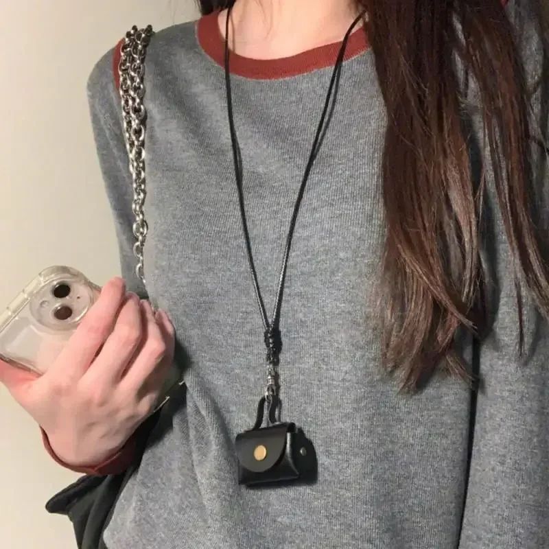 Bijoux à la mode Vintage tempérament mignon Mini sac pendentif collier pour femmes fille pull chaîne accessoires délicats