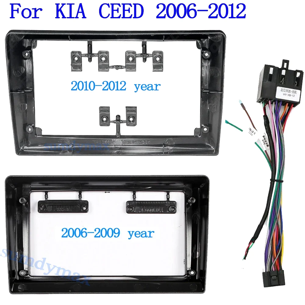 9inch Car Radio Frame Fascias Navigation Panel power cable For Kia CEED 2006-2012 Android Screen Dask Kit Fascia Frame