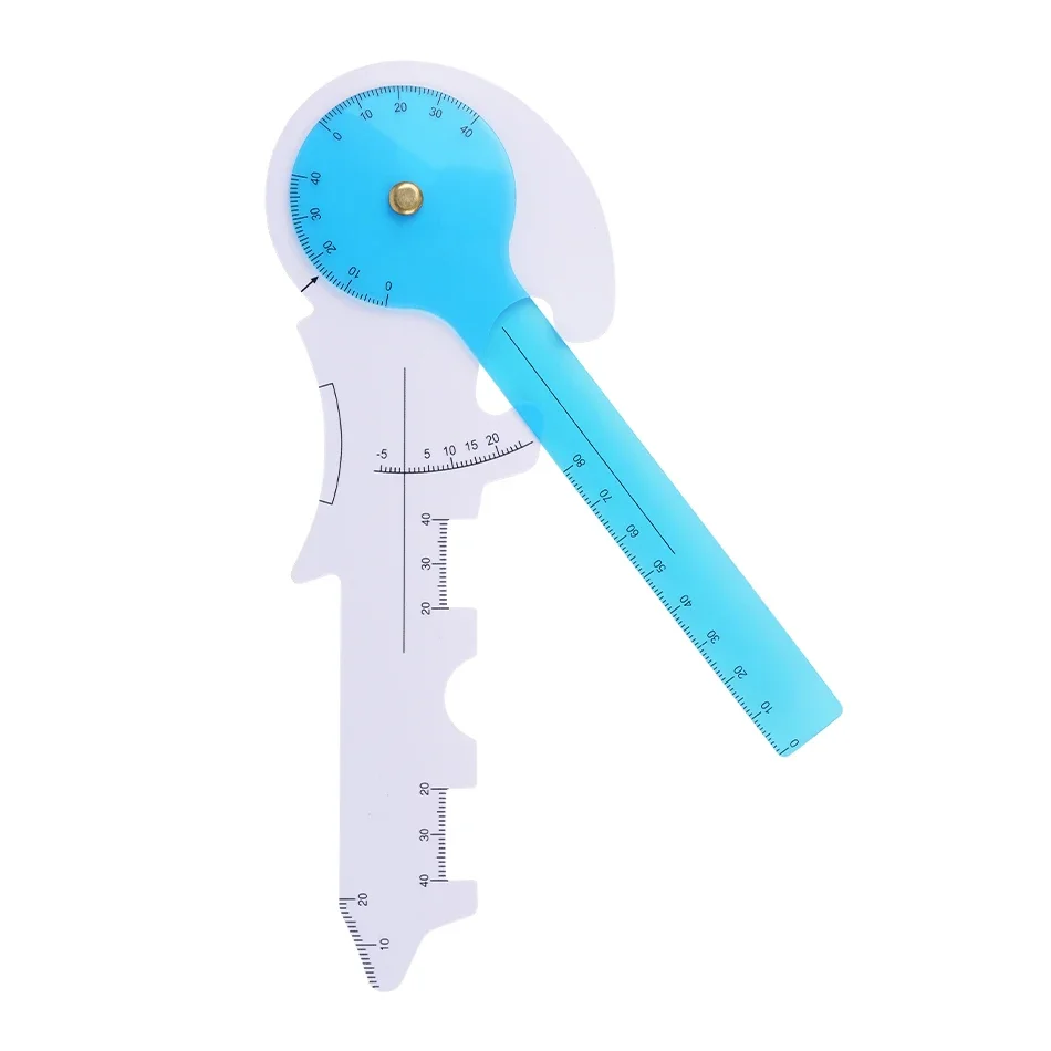 1pc Multi Function Plastic PD Ruler Pupil Distance Eye Wire Distance Front Angle Glasses Frame Curvature Measurement Tool