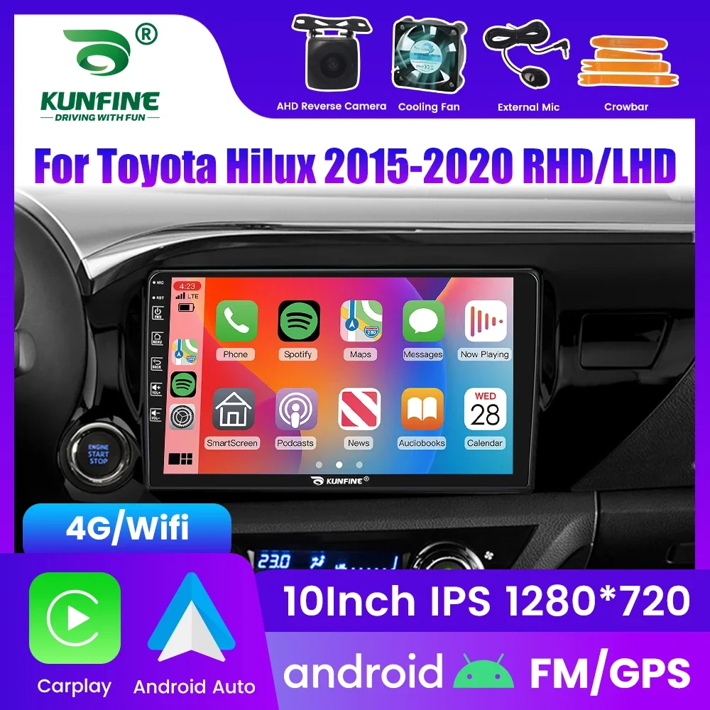 

2Din Android Car Radio For Toyota Hilux 2015-2020 Multimedia Video Player GPS Navigation Stereo Audio Head Unit Carplay 4G Wifi