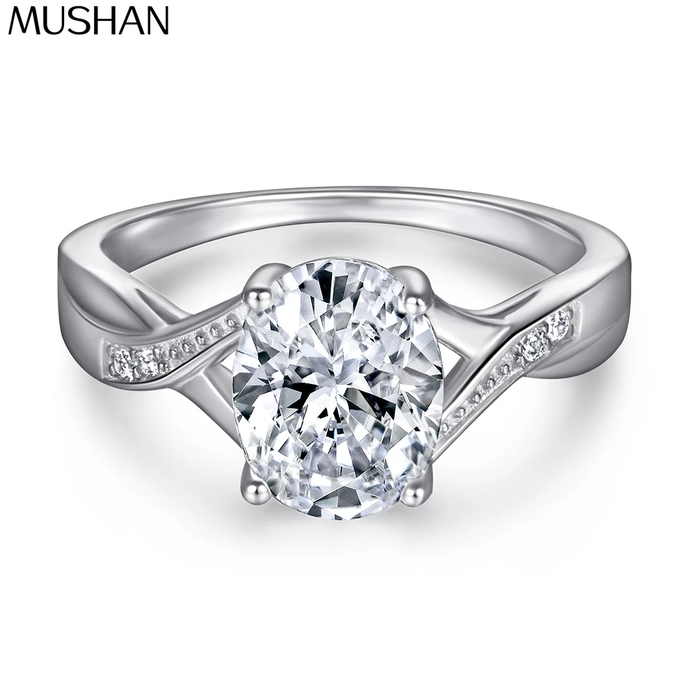 

MuShan Jewelry 925 Sterling Silver Ring Wedding Band High Carbon Diamond Bachelorette Gift Mom Gift Women Rings Fine Jewelry