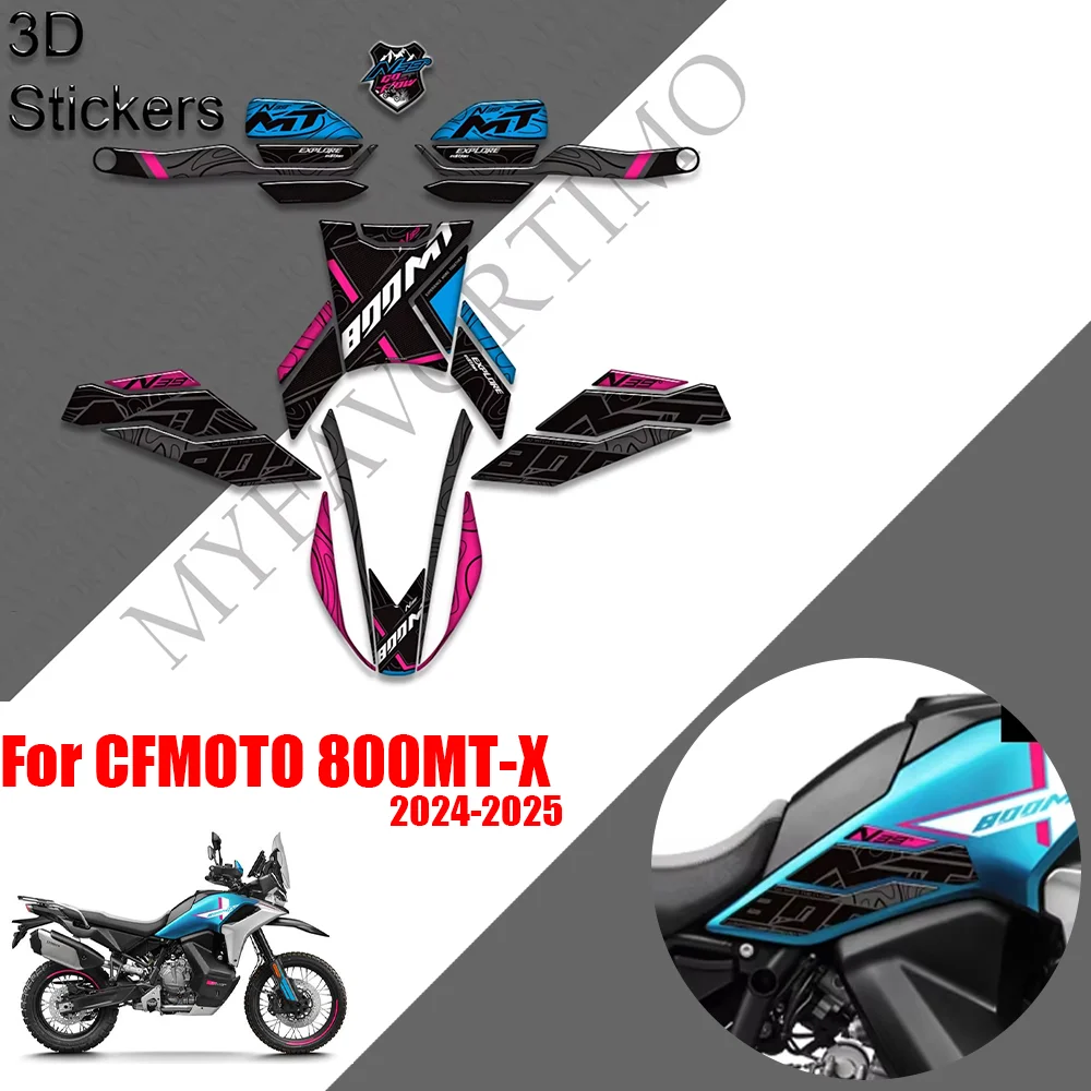 

For CFMoto 800MT-X CF Moto 800MTX Adventure Bike Protector Sticker Protection Kit Tank Pad Fuel Tank Motorcycle decals 2024 2025
