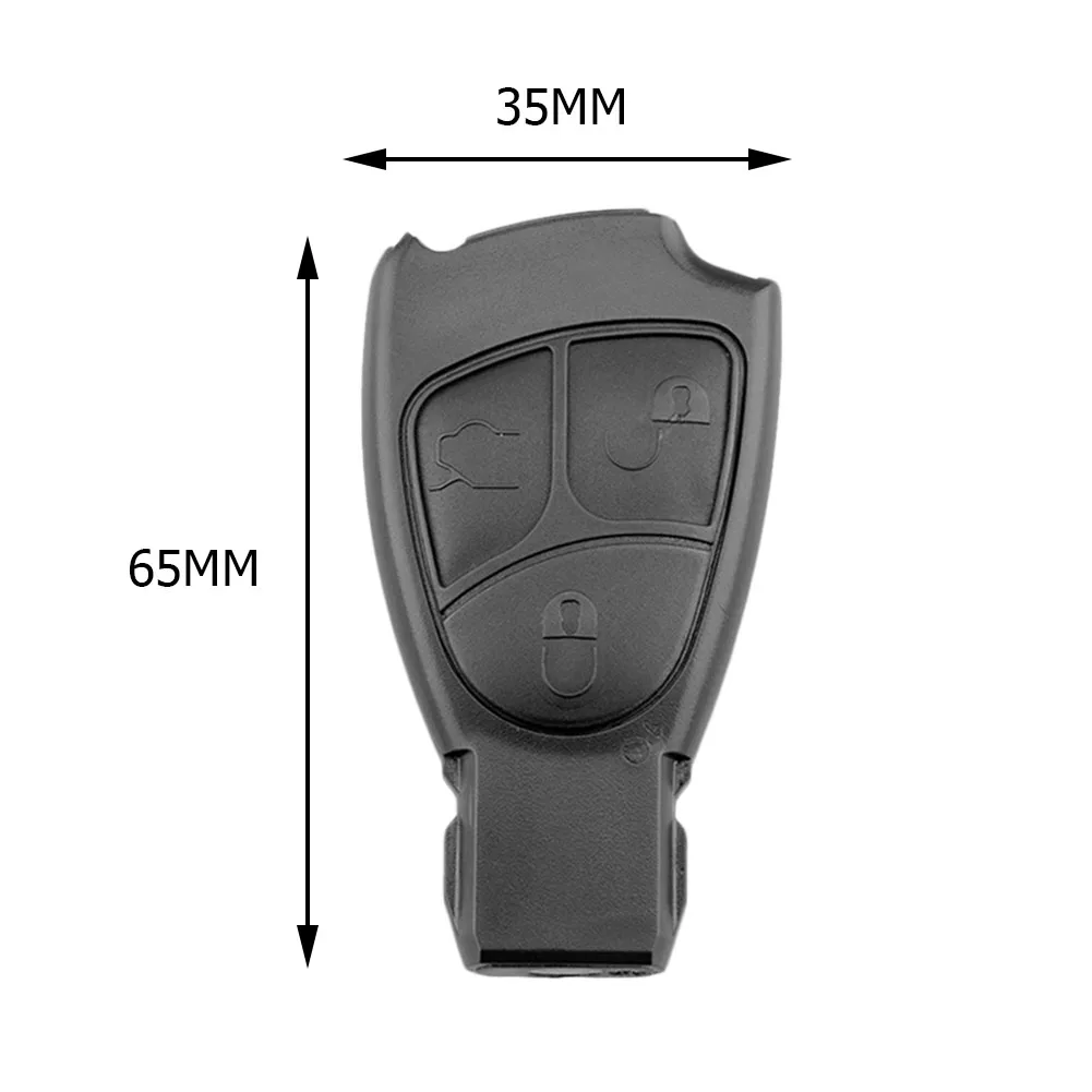 1-5PCS Car Remote Key Shell 3 pulsanti Key Case Cover sostituzione per Mercedes Benz W203 W211 W204 nero