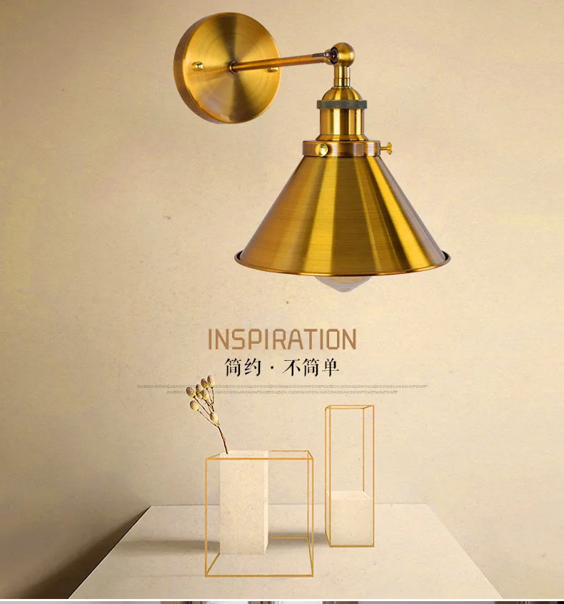 

Wrount Iron Brass Vintage Wall Lamp Light For Cafe Room Edison Wall Sconce Arandela In America Loft Industrial Style