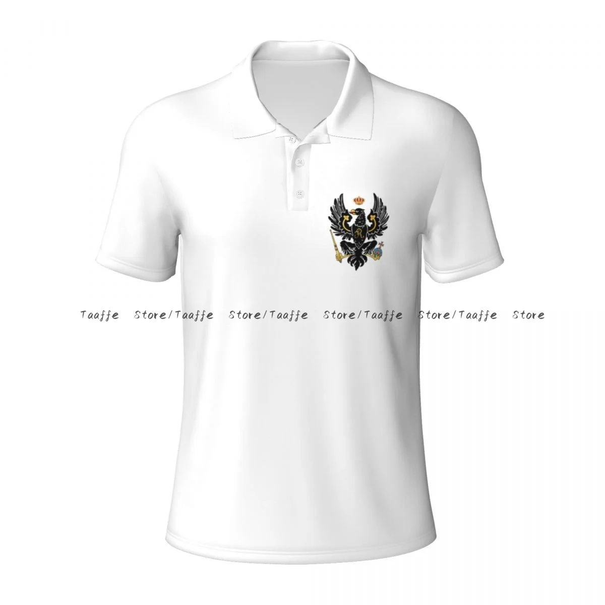 Men's spring summer polo shirt top Flag Of The Kingdom Of Prussia business leisure sports short-sleeved T-shirt