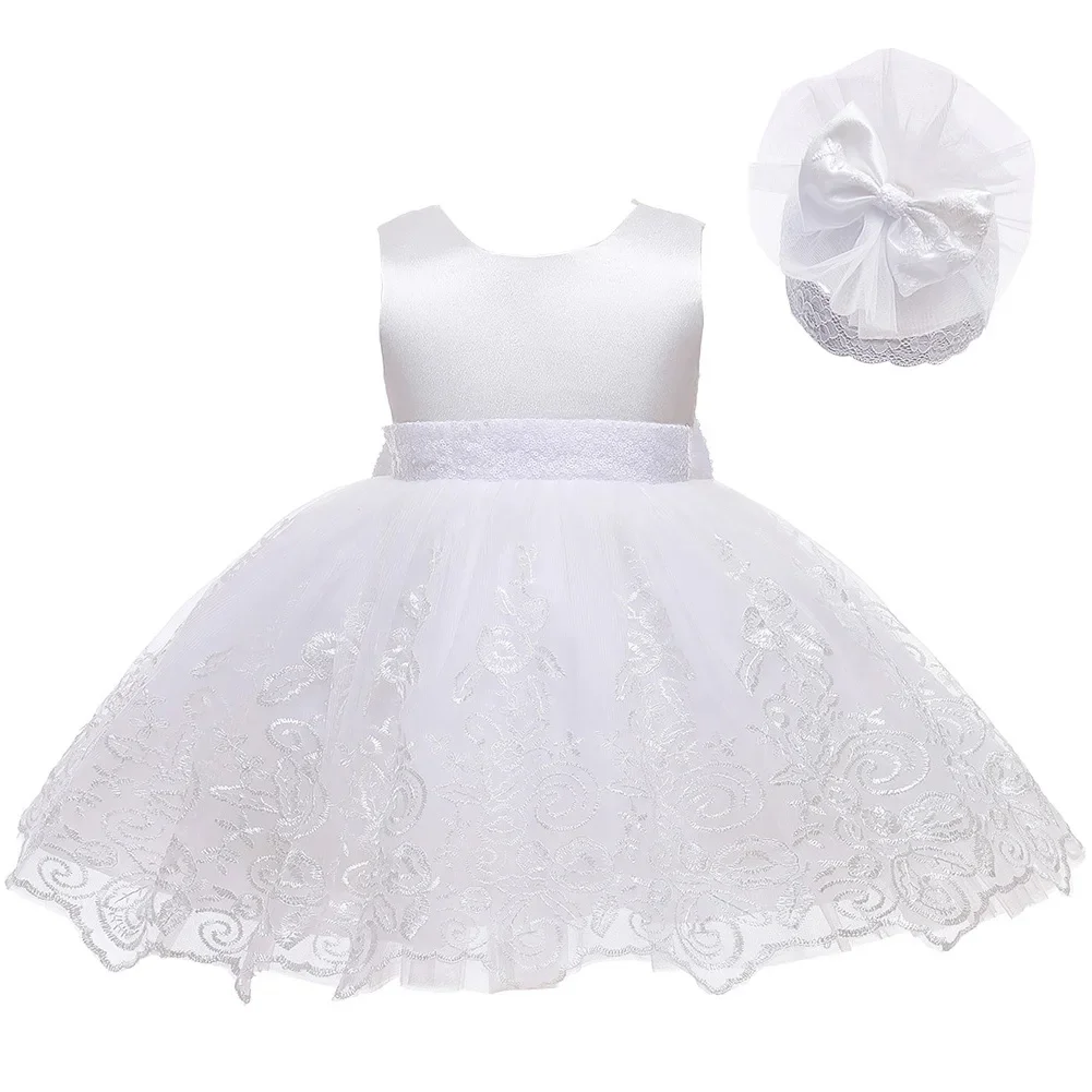 Flower Girls Dresses Christmas Vestidos Baby Kids 1st Birthday Fantasy Sequin Dress Newborn Baptism Gown Infant Kids Party Dress