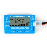 X59A_RC Cellmeter 8 Digital Battery Capacity Checker Controller Blue