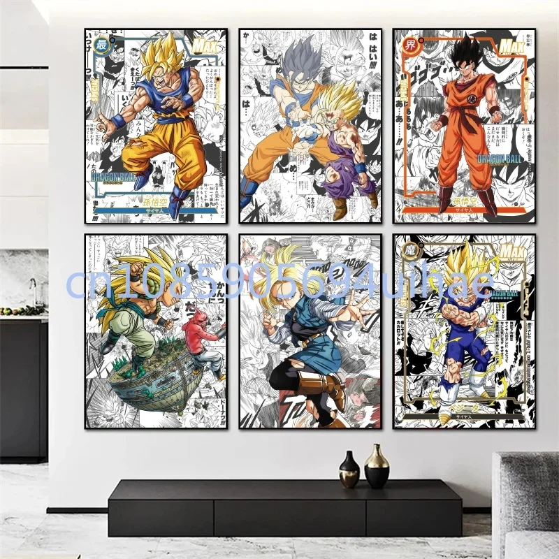 

Bandai Anime HD Canvas Painting Poster Wall Art Print Dragon Ball Son Goku Classic Decorative Pictures for Living Room No Frame