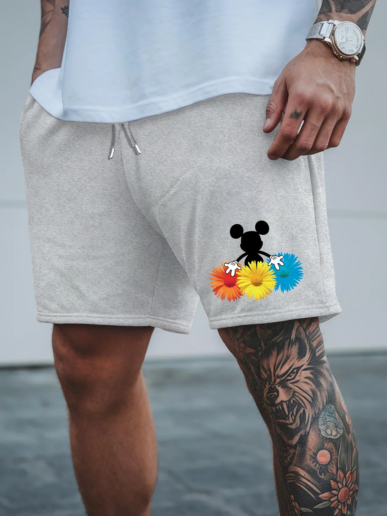 Official Men's Sports Shorts - Beige Casual Sportswear Gym and Basketball Sports Street Men's and Women's Clothing Plus Size