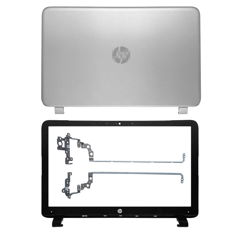 

New Top Case LCD Back Cover/Front Bezel/Hinges For HP pavilion 15P 15-P 15-K Screen Back Top A Cover Non Touch Version Silver