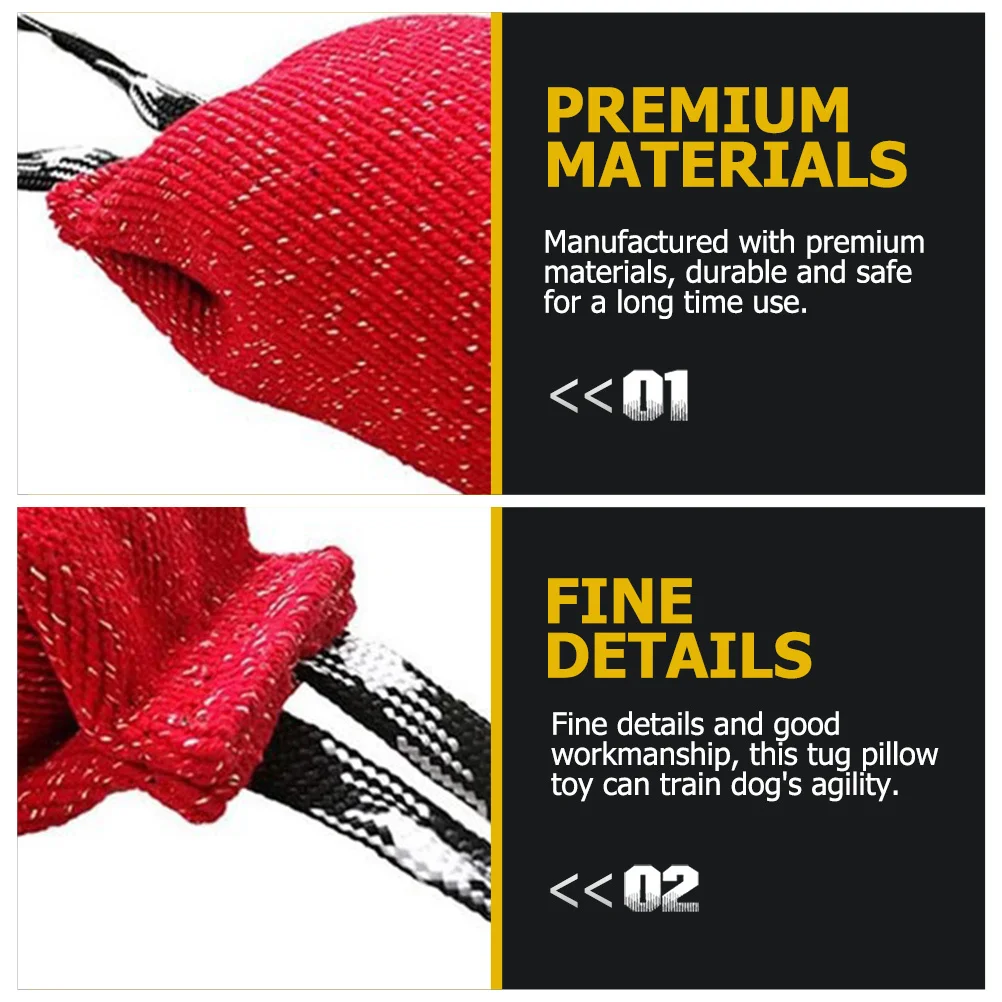 Wear Resistant Dog Training Pillow Enhanced Grip for Tug of Improves Focus and Obedience Perfect for Puppies and Adult