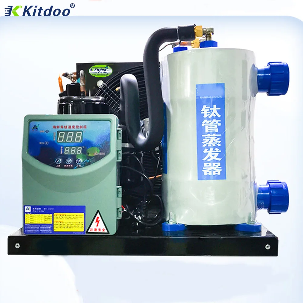 Restaurant Water Tank Chiller Seafood Cooler and Heater Seawater Chiller for Fish Farming Aquaculture 2