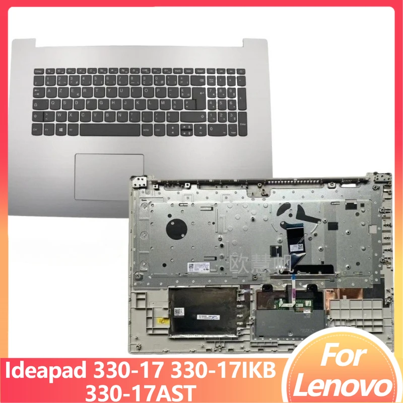 

M FR New for Lenovo Ideapad 330-17 17IKB 17AST Laptop Palmrest Upper Cover with French Keyboard Platinum Grey 5CB0R20185