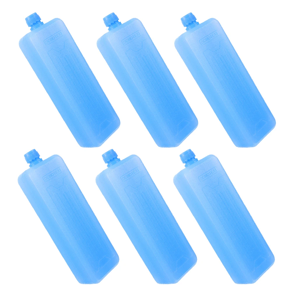 

6pcs Ice Crystal Boxes Reusable Cooler Packs Lightweight Portable Containers for Camping Hiking Fresh Keeping Cases Freezer