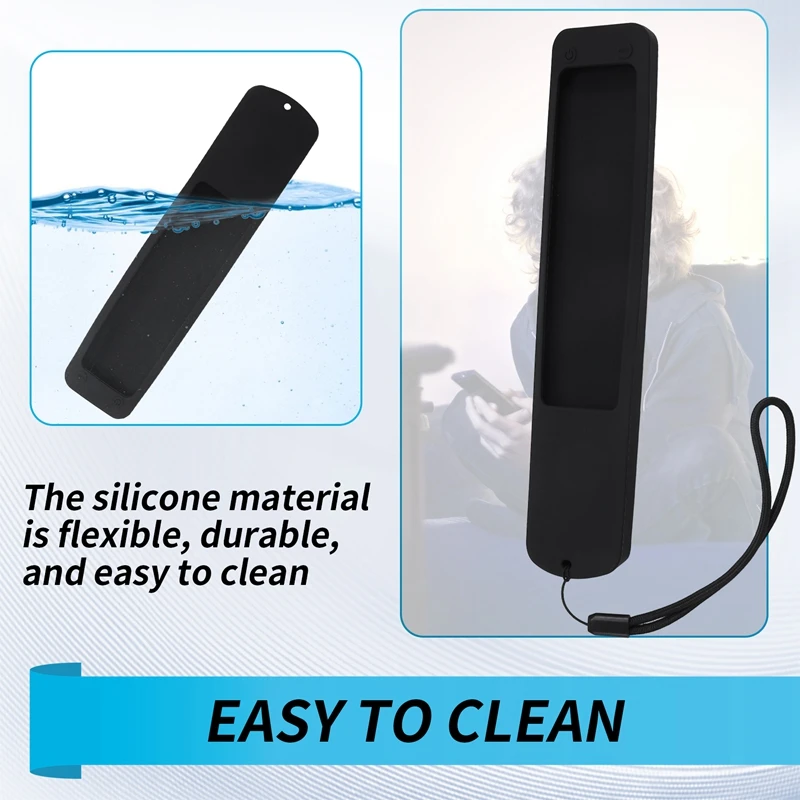 Silicone Remote Case For Xiaomi MY RM19 Anti-Slip, Anti-Drop Protective Cover With Anti-Lost Lanyard