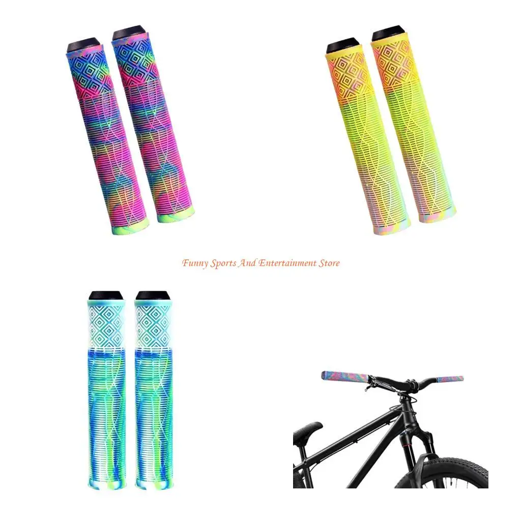 

C4DE 2pack Versatile Bicycles Handlebars Grip Fashion Comfortable Bike Hand Grip for Mountain and Folded Bike