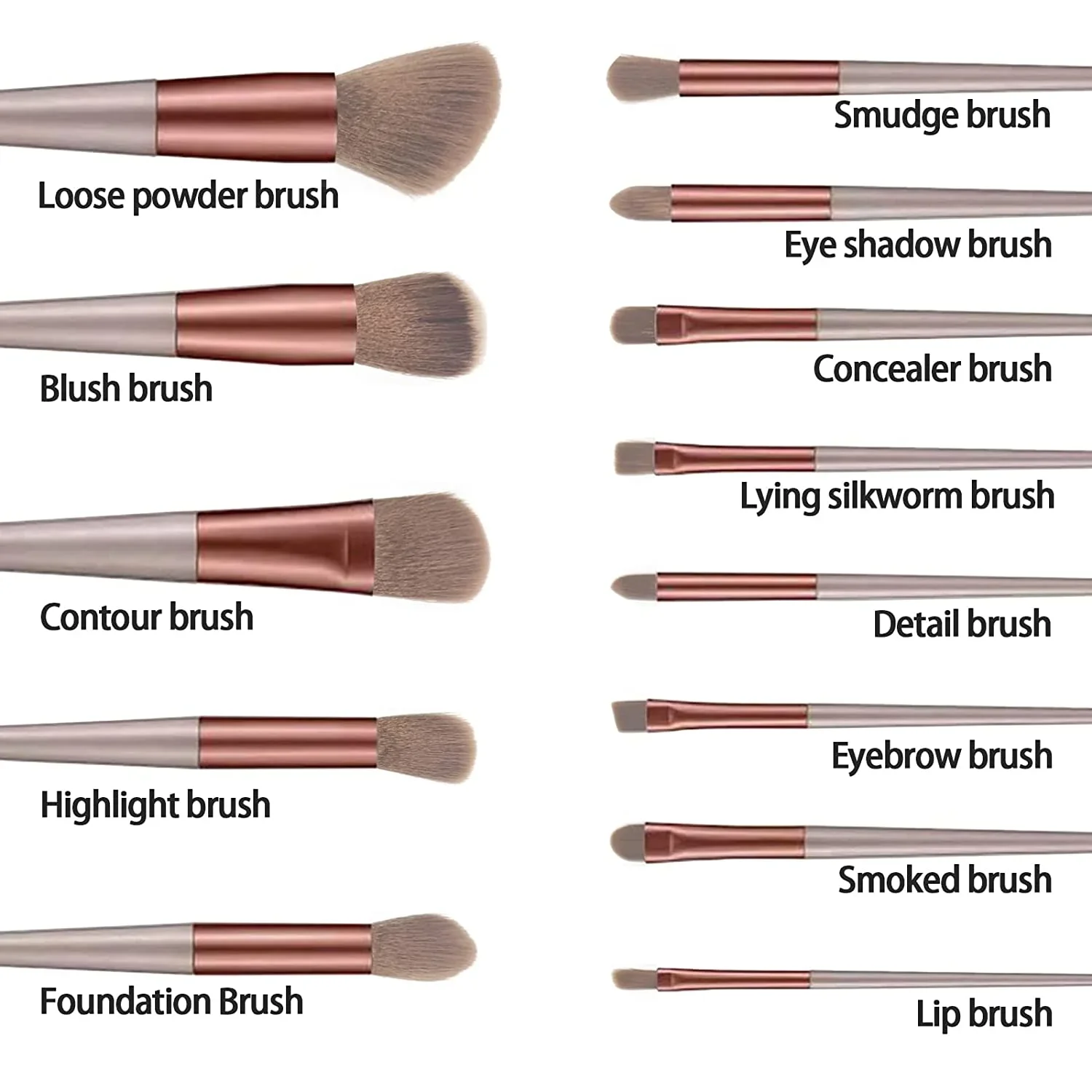 13 PCS Makeup Brushes Set Eye Shadow Foundation Blush Powder Brush Blending Cosmetic Beauty Soft Kabuki Fluffy Makeup Tools