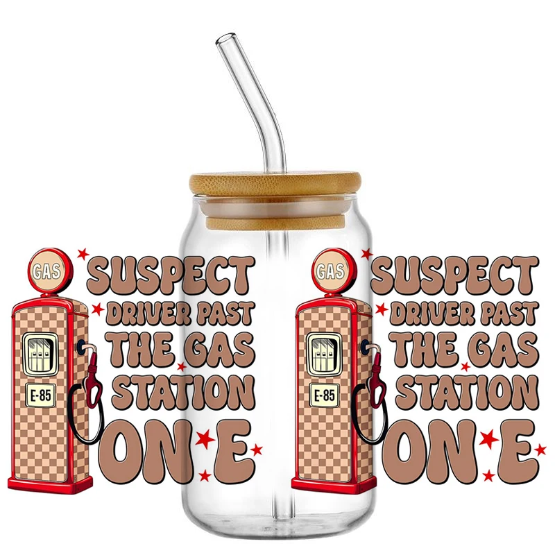 

Серия Suspect 3D наклейка УФ DTF водонепроницаемая переводная наклейка для обертки чашки 16 унций DIY буквы очки кружка наклейка для телефона