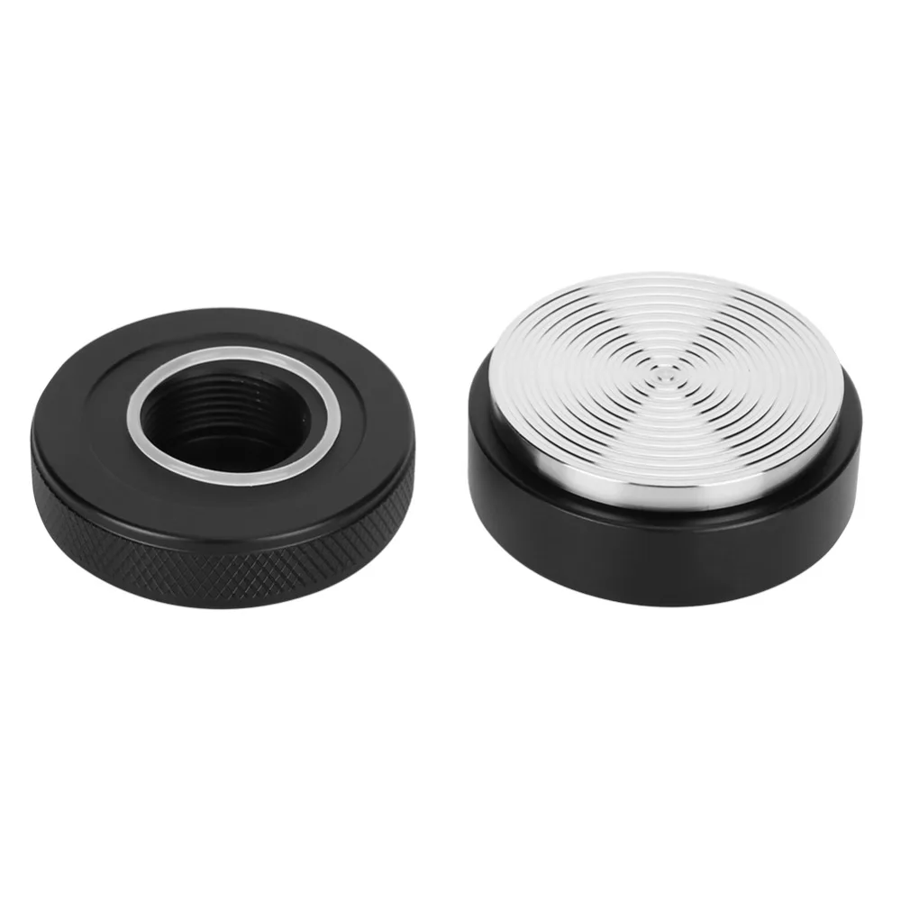 Height Adjustable Coffee Distributor Non-Slip Thread Base Stainless Steel Coffee Leveler Tool Black Thread Base 51mm